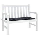 Vidaxl Garden Banch Cushion Finestra Modello di finestra 120x50x4 cm tessuto nero
