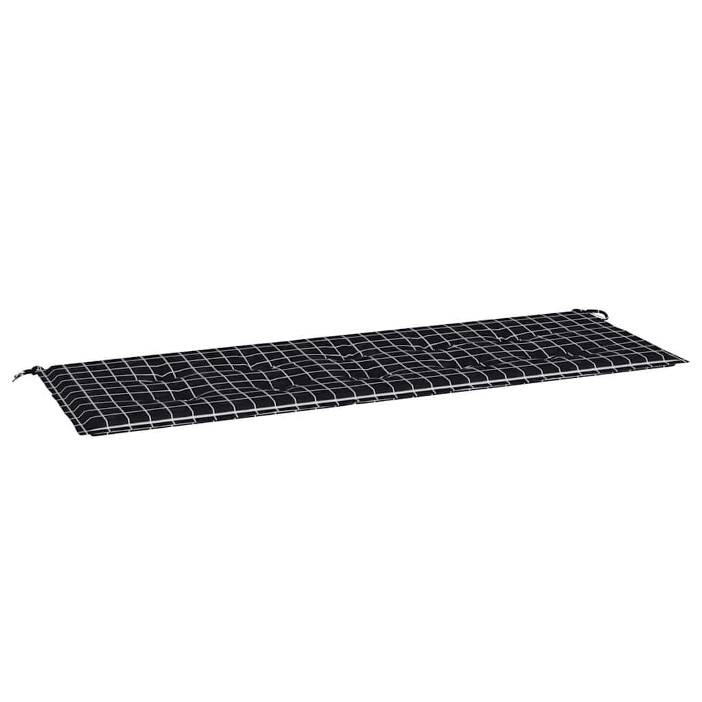 Vidaxl Garden Banch Cushion Diamond Pattern 150x50x4 cm Tessuto di Oxford Nero