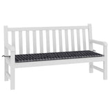 Vidaxl Garden Banch Cushion Diamond Pattern 150x50x4 cm Tessuto di Oxford Nero
