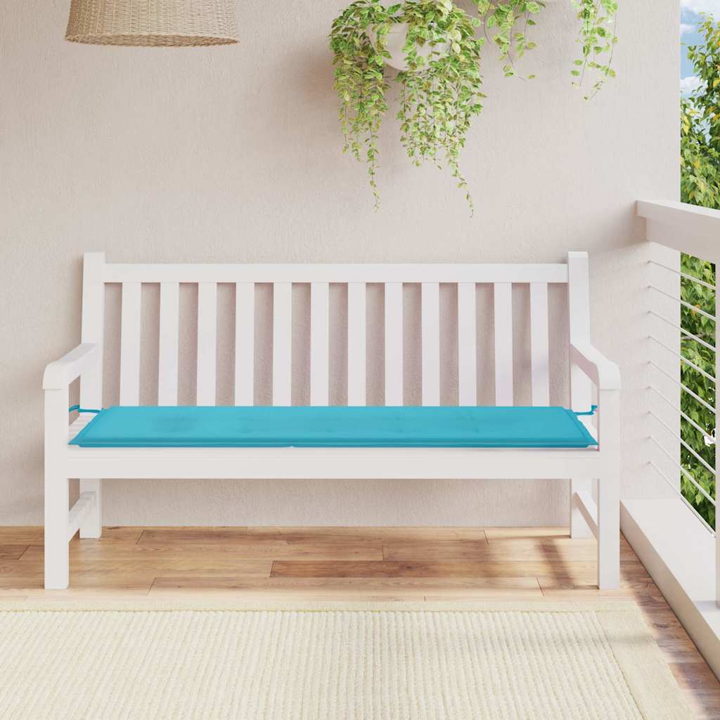 Vidaxl Garden Banc Cushion 150x50x4 cm Oxford tissu turquoise
