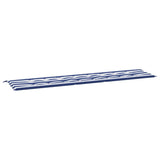 VidaXL Garden bench cushion striped 200x50x4 cm fabric white and blue