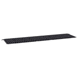 Vidaxl Garden Bench Pushion Window Mønster 200x50x4 cm Stof sort sort