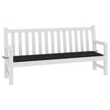 Vidaxl Garden Bench Pushion Window Mønster 200x50x4 cm Stof sort sort