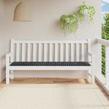 Vidaxl Garden Bench Pushion Window Mønster 200x50x4 cm Stof sort sort