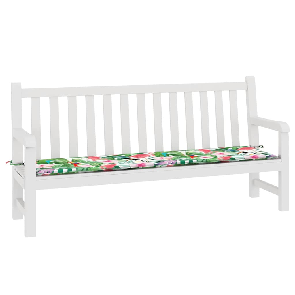 Polštář vidaxl zahradní lavička 200x50x4 cm Fabric Multi -rozložený
