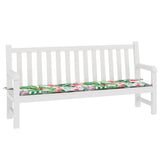 Polštář vidaxl zahradní lavička 200x50x4 cm Fabric Multi -rozložený