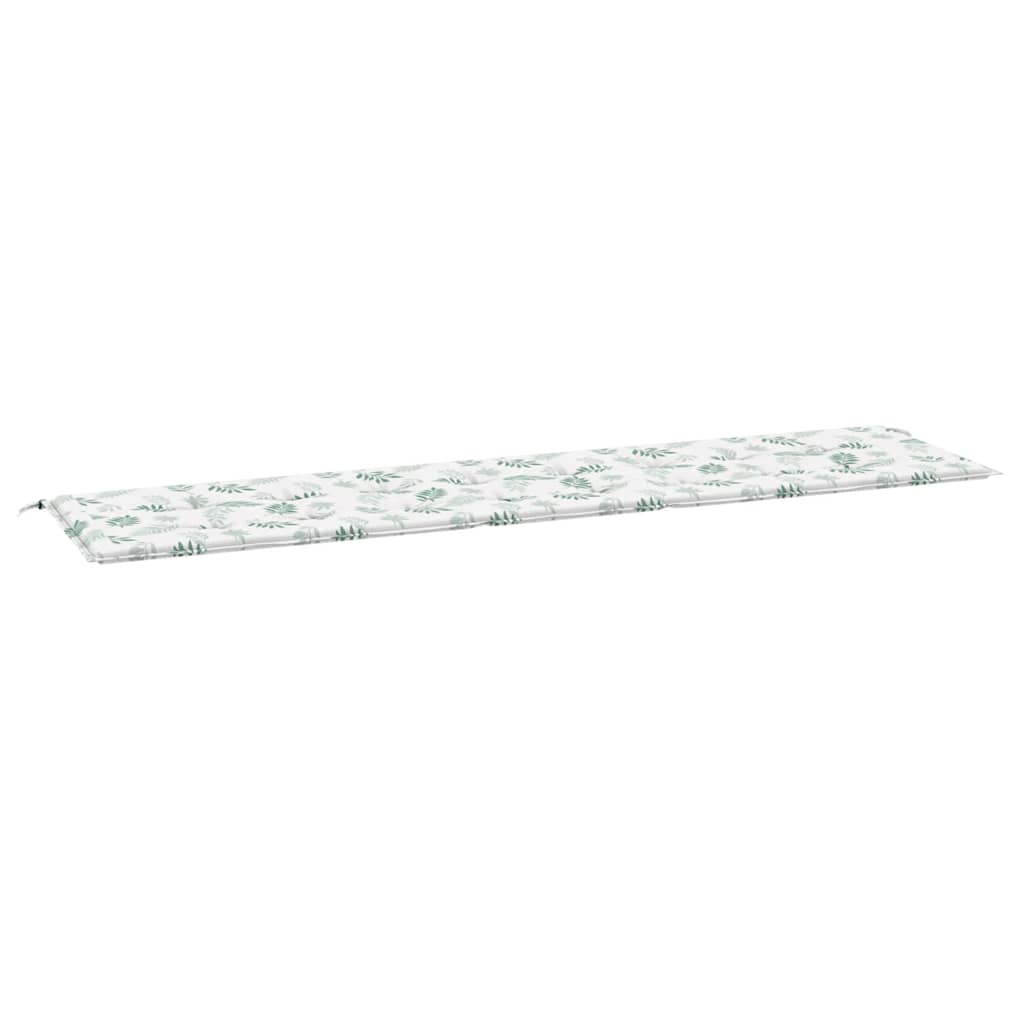 Vidaxl Garden Bench polštář listů vzorec 200x50x4 cm tkanina