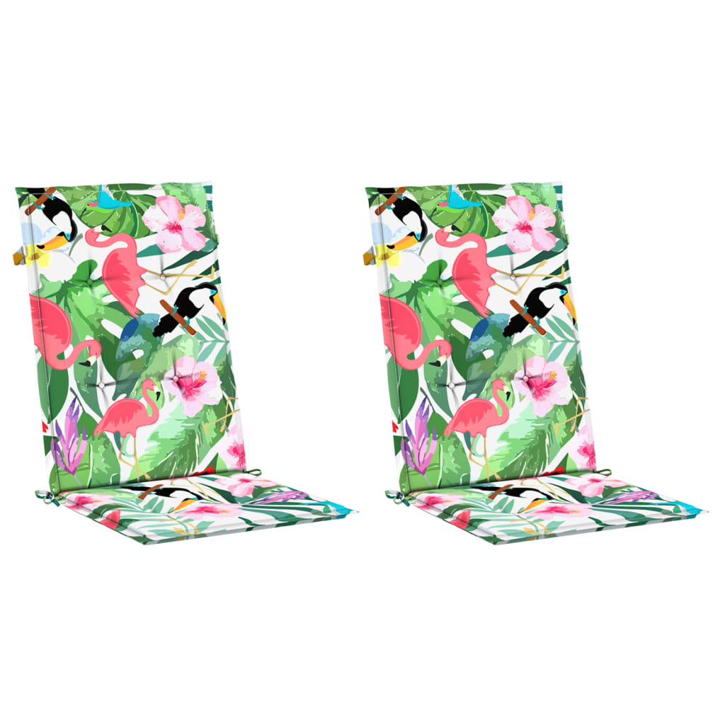 Vidaxl Garden chair cushions 2 pcs 120x50x3 cm fabric multi -colored