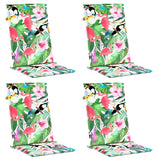 Vidaxl chair cushions 4 st high back fabric multi -colored