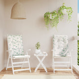VidaXL chair cushions 2 st high back leaf pattern fabric