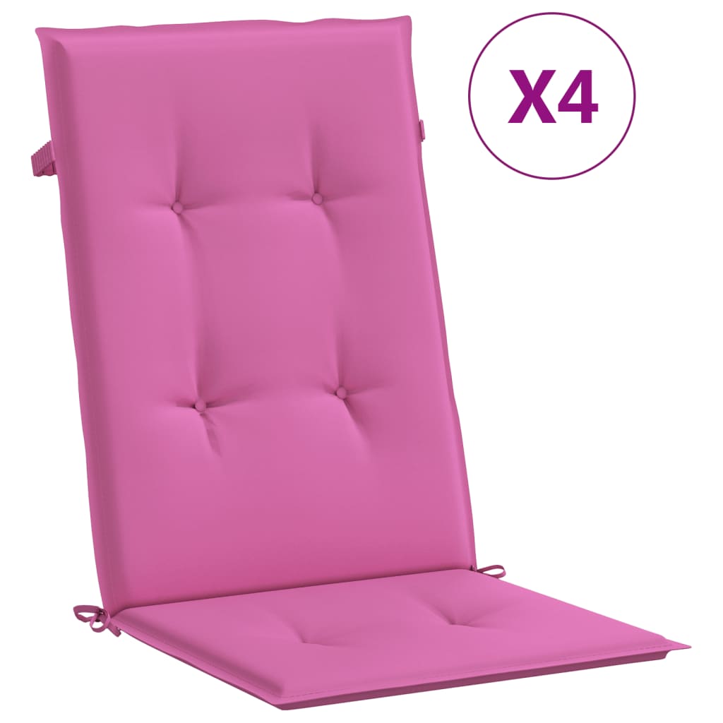 Cuscini da sedia vidaxl 4 pust rosa con posteriori posteriori