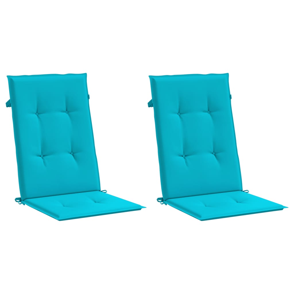 VidaXL chair cushions 2 st high back fabric turquoise