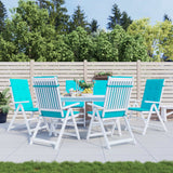 Vidaxl Chair cushions High backrest 6 st fabric turquoise