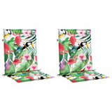 Vidaxl Chair cushions 2 pcs low back fabric multi -colored