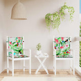 Vidaxl Chair cushions 2 pcs low back fabric multi -colored