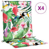 Vidaxl Chair cushions 4 pcs low back fabric multi -colored