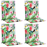 Vidaxl Chair cushions 4 pcs low back fabric multi -colored