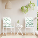 VidaXL chair cushions 2 pcs low back dust leaf pattern