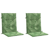 VidaXL chair cushions 2 pcs low back dust leaf pattern