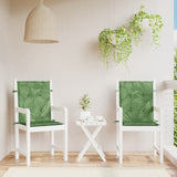VidaXL chair cushions 2 pcs low back dust leaf pattern