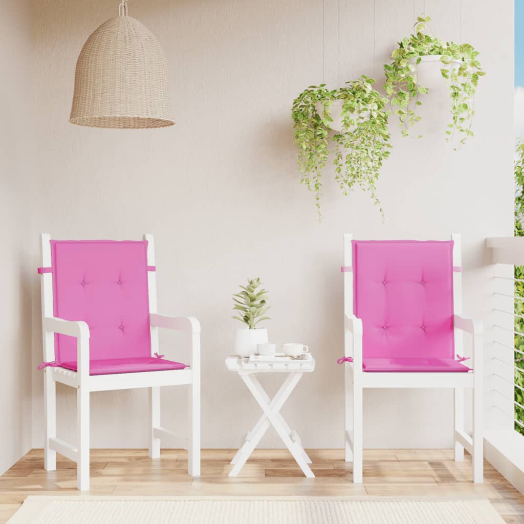 Vidaxl Chair cushions 2 pcs low back dust pink