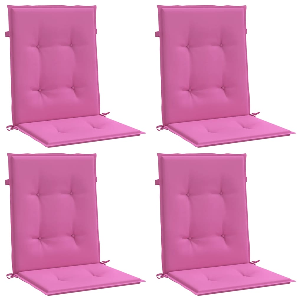 Vidaxl Chair cushions 4 pcs low back dust pink