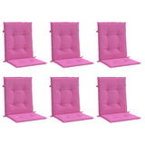 Vidaxl Chair cushions 6 pcs low back dust pink