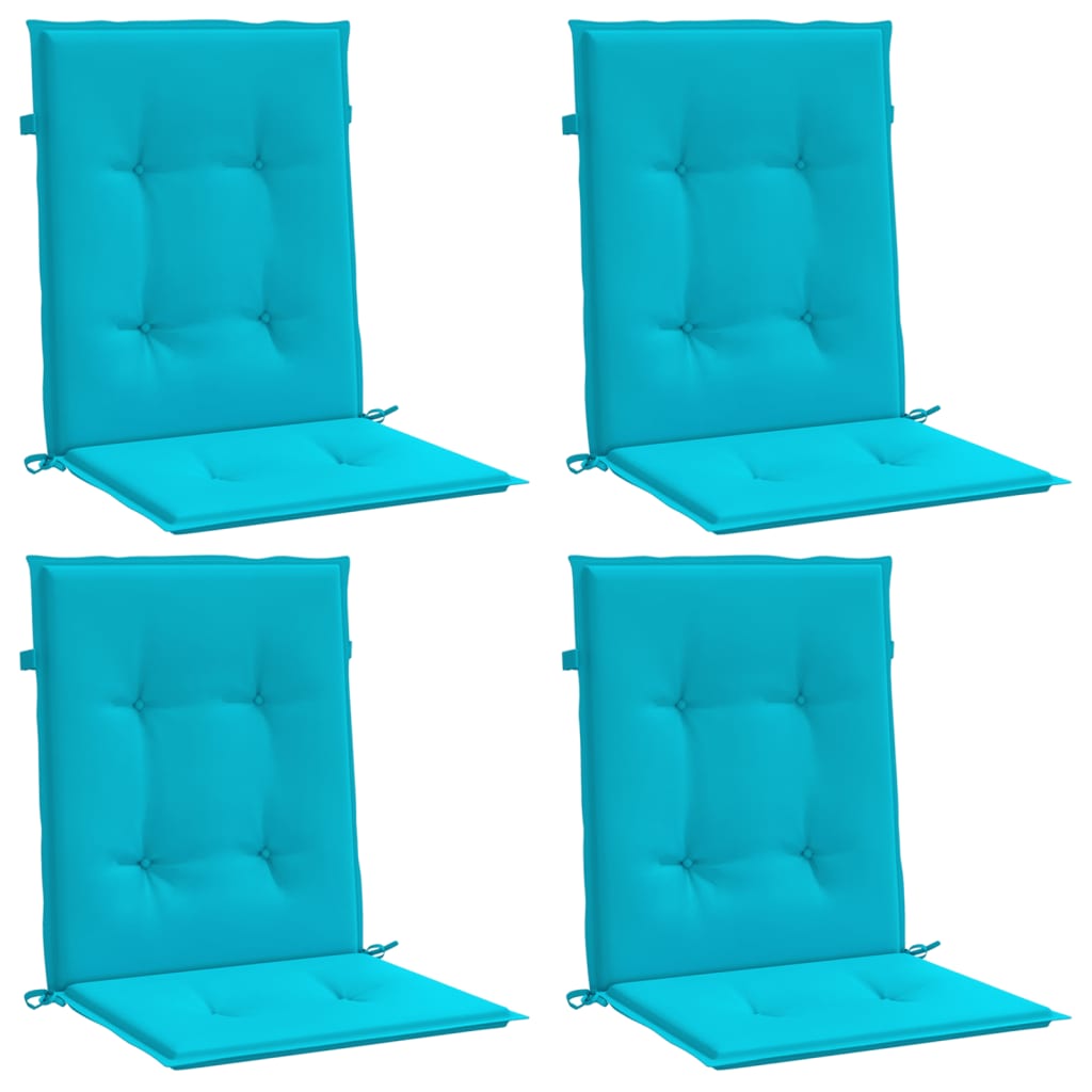 Vidaxl Chair cushions 4 pcs low back fabric turquoise