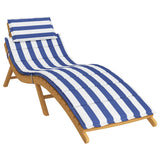 Vidaxl Lounge cushion striped Oxford fabric blue and white