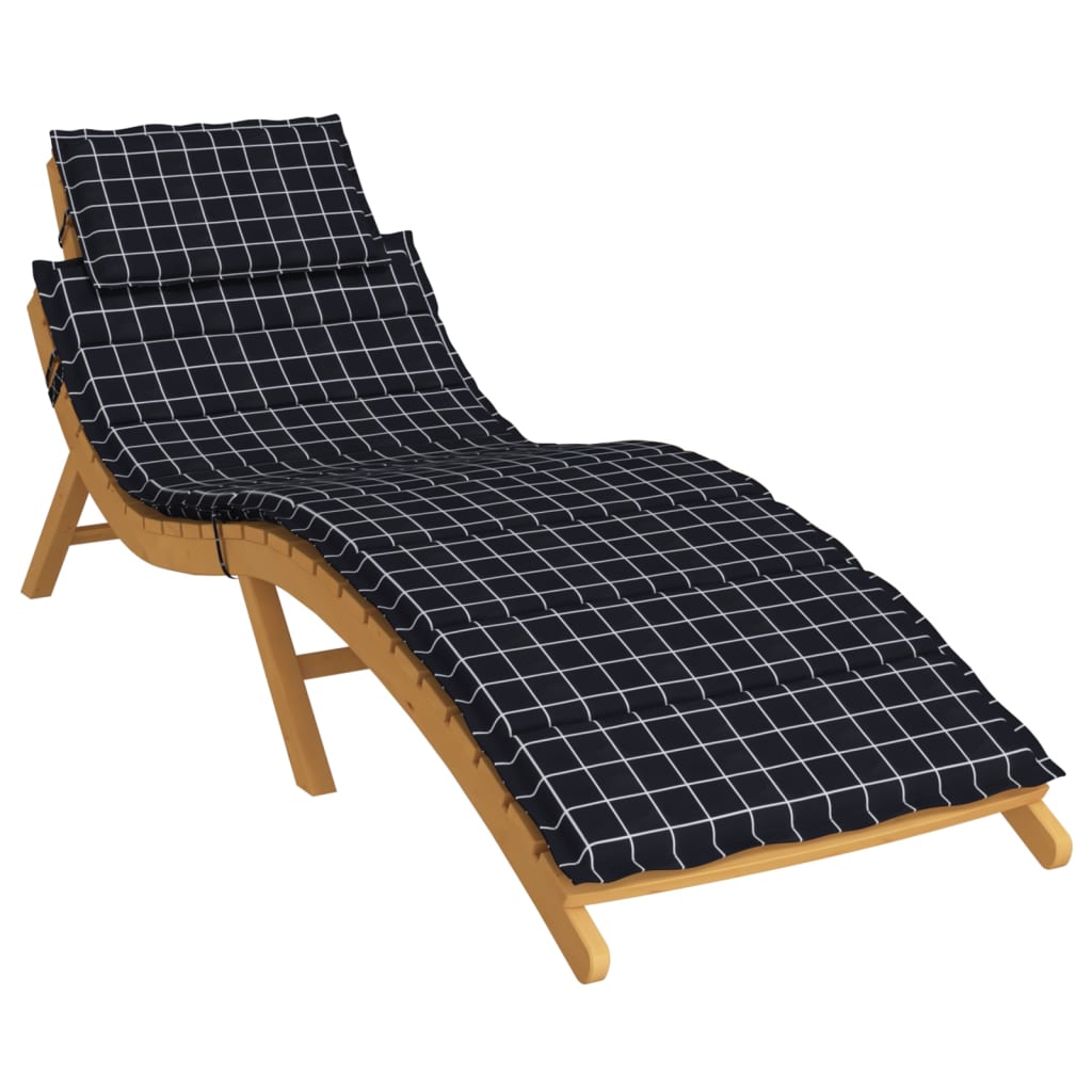 VidaXL lounger cushion window pattern Oxford fabric black
