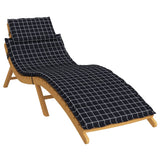 VidaXL lounger cushion window pattern Oxford fabric black