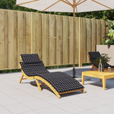 VidaXL lounger cushion window pattern Oxford fabric black
