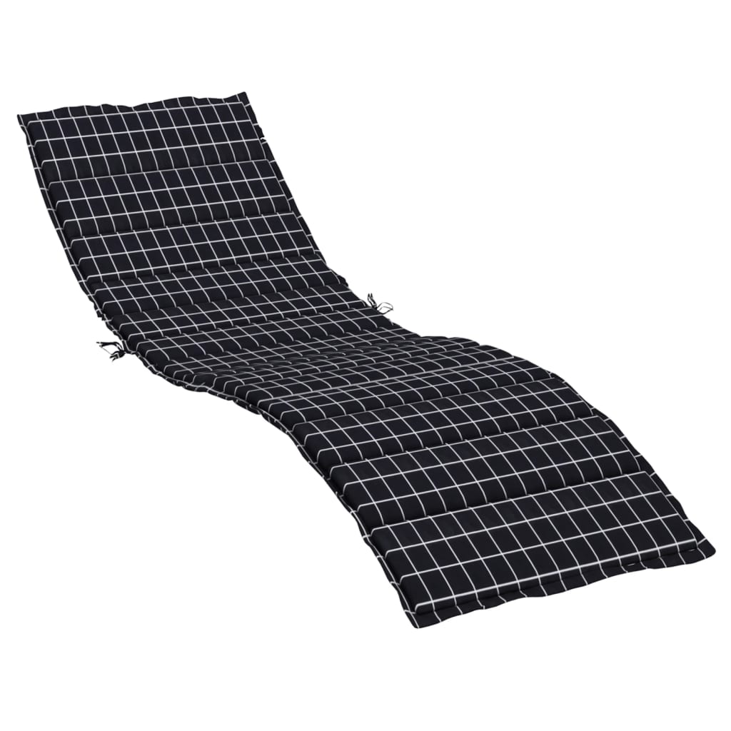 VidaXL lounger cushion window pattern Oxford fabric black