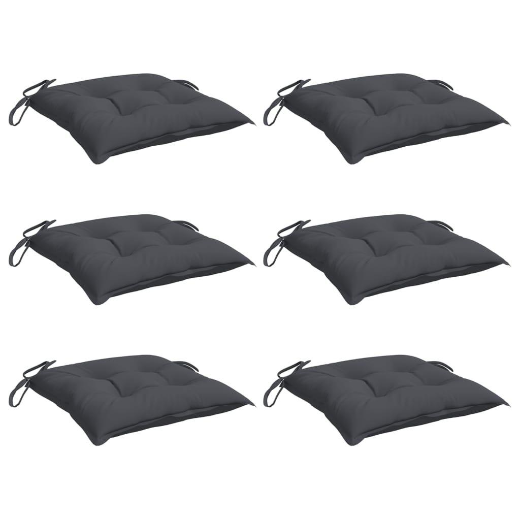 Vidaxl Chair cushions 6 pcs 40x40x7 cm Oxford fabric anthracite -colored