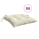Polštáře židle Vidaxl 6 ks 40x40x7 cm tkanin crèmewit