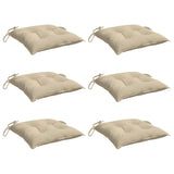 Polštáře židle Vidaxl 6 ks 40x40x7 cm oxford textilie beige