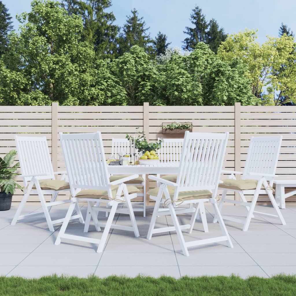 Polštáře židle Vidaxl 6 ks 40x40x7 cm oxford textilie beige