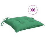 Polštáře židle Vidaxl 6 ks 40x40x7 cm Oxfordská textilie zelená