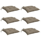 Polštáře židle Vidaxl 6 ks 40x40x7 cm oxford tkanina taupe