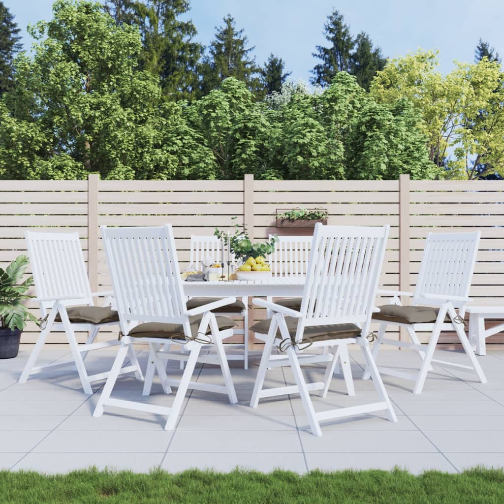 Polštáře židle Vidaxl 6 ks 40x40x7 cm oxford tkanina taupe