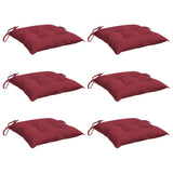 Polštáře židle Vidaxl 6 ks 40x40x7 cm Oxford Fabric víno červené