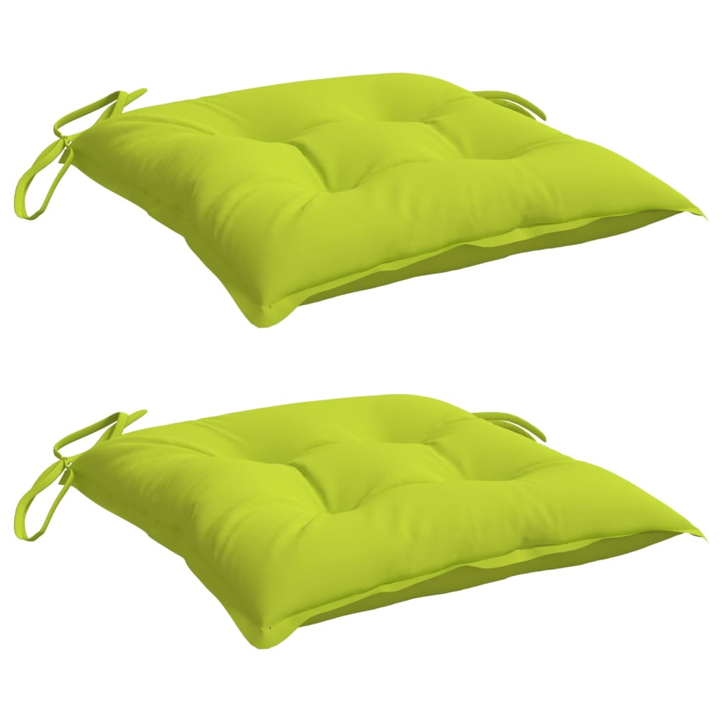 Vidaxl Stolpuder 2 stk 40x40x7 cm Oxford stof lysegrøn