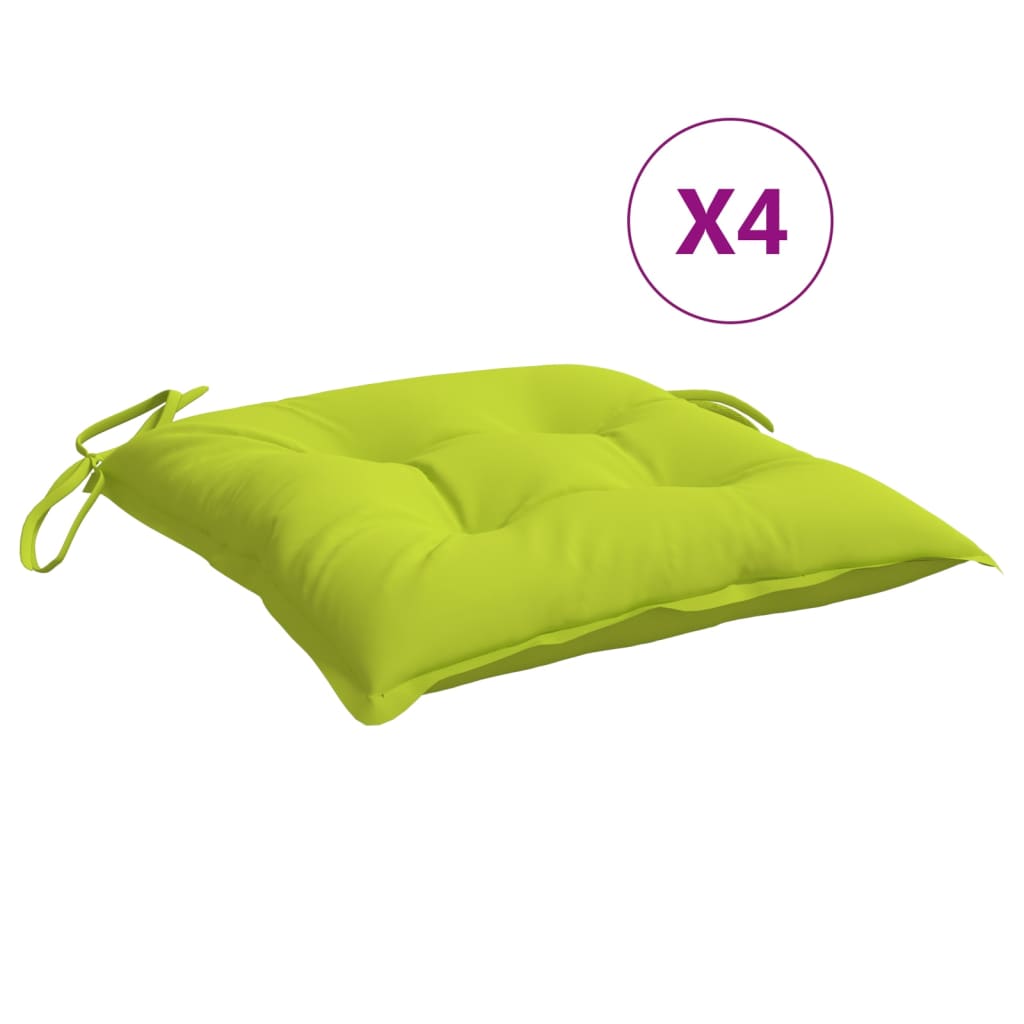 Polštáře židle Vidaxl 6 ks 40x40x7 cm Oxford tkanina čistá zelená