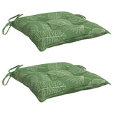 Polštáře židle Vidaxl 2 PCS vzorec listů 40x40x7 cm