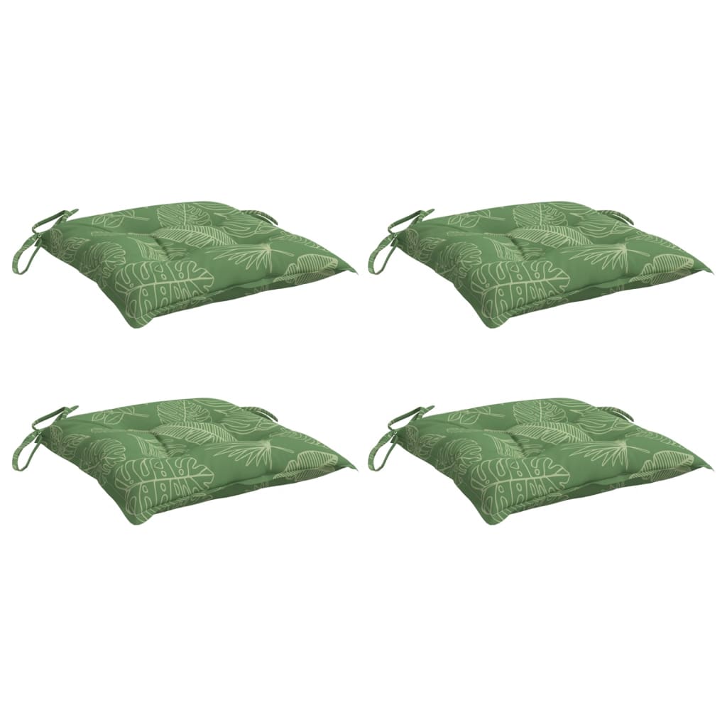 BIDAXL -stol kuddar 4 st lövmönster 40x40x7 cm tyg