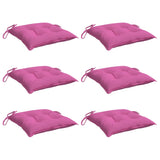 Cuscini da sedia Vidaxl 6 pezzi 40x40x7 cm in tessuto rosa