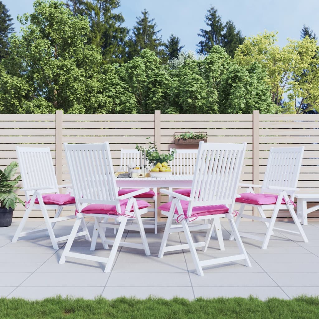 Cojines de silla Vidaxl 6 PCS 40x40x7 CM Fabric Pink