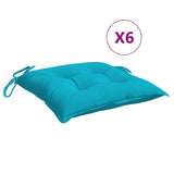 Vidaxl Chair cushions 6 pcs 40x40x7 cm fabric turquoise