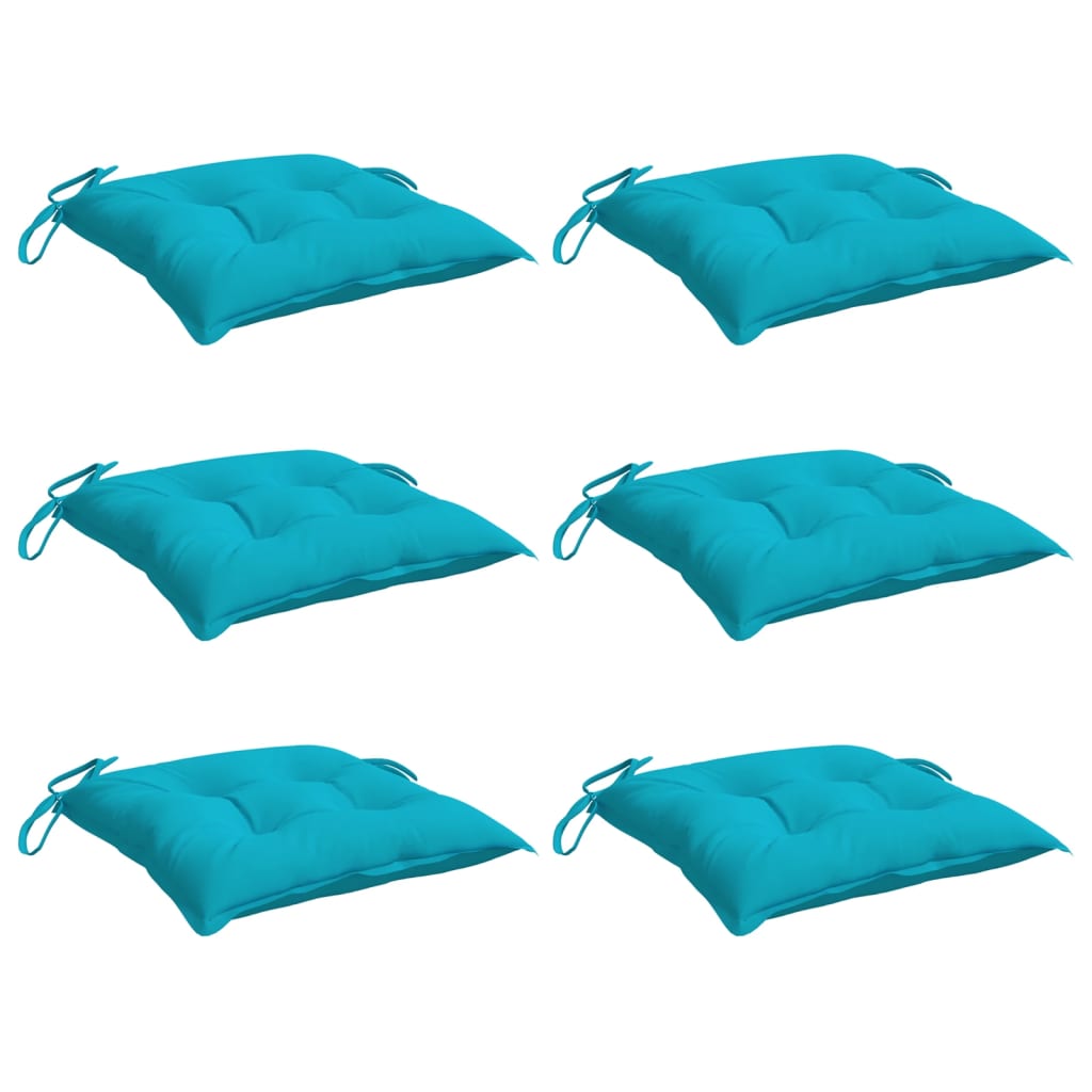 Vidaxl Chair cushions 6 pcs 40x40x7 cm fabric turquoise