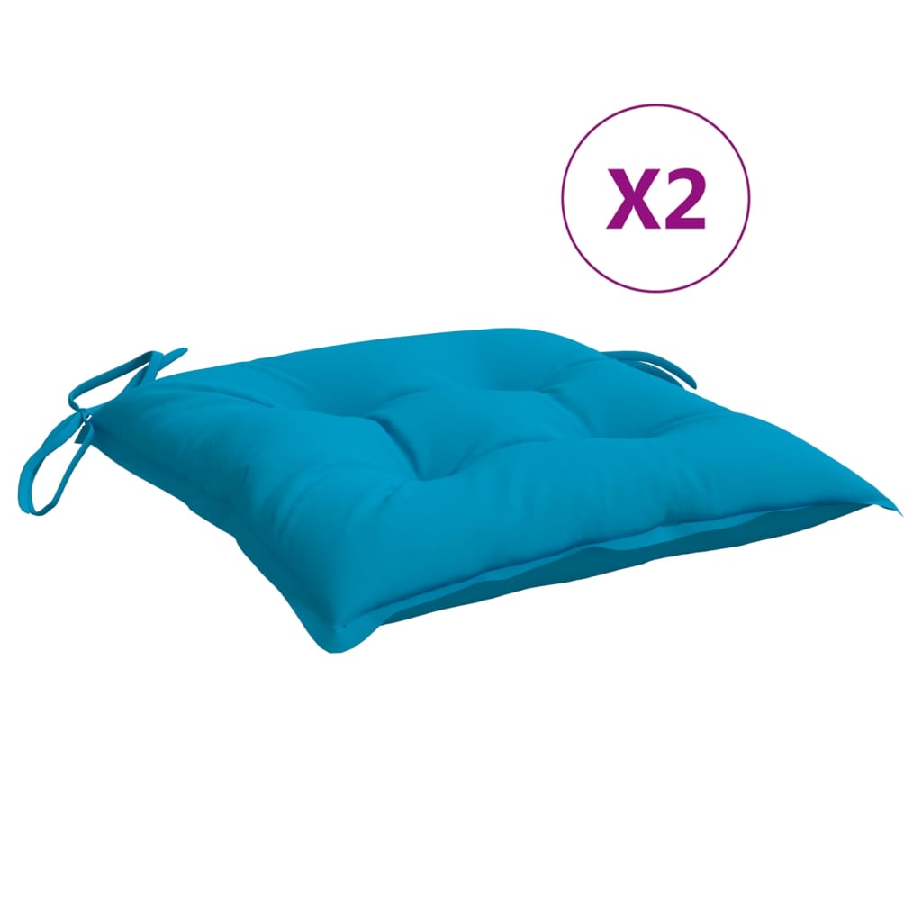 Cuscini da pallet Vidaxl 2 ST 50x50x7 cm tessuto oxford azzurro